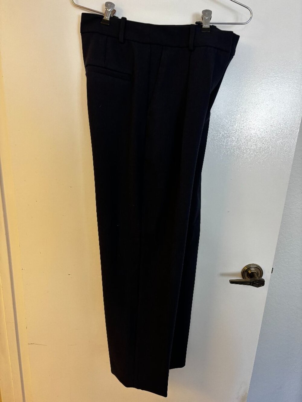 Straight High-Rise Double Weave Trouser- Navy- 2P- Banana Republic Factory